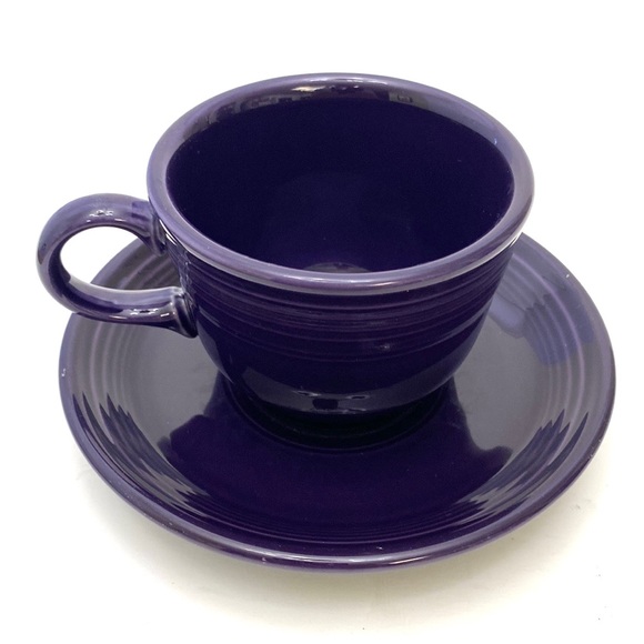 Homer Laughlin Fiestaware Flat Cup & Saucer Set Bundle - Picture 2 of 16